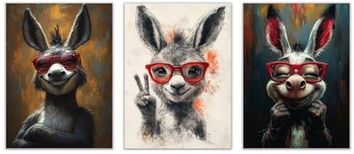 TZKRWRH Rot Schwarz Und Weiß Wandkunst Bilder Wandbild, Lustige Bilder abstrakt Nordic Poster Modern Schwarz Weiß Wandbilder FüR Wohnzimmer Schlafzimmer Deko-40x60cmx3 Ungerahmt