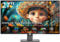 Pisichen écran Tactile 27 Pouces 2K 100Hz Gaming Monitor, QHD 2560 x 1440 IPS 10-Point Multi-écran Tactile d'ordinateur d'affichage, USB-C HDMI VGA Ports, Haut-parleurs intégrés