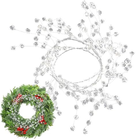 ycezw Guirnalda de árbol de Navidad,Alambres de guirnalda de,Cuerda con rama de perlas transparentes de 3,6 pies - Guirnalda de hilos de ramas de cuentas de acrílico transparente para suministros de
