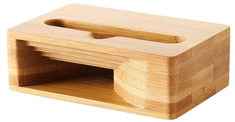 Natural Phone Dock Amplifier ,Wooden Amplifier for Music , Natural Loudspeaker Dock, Premium Wooden Cell Phone Amplifier, Ideal for Clear Calls and Enhanced Sound Quality for Bedroom or Office Use