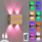 VOMI LED Wandleuchte Kabellos RGB Dimmbar mit Fernbedienung, Akku Wandlampe Ohne Stromanschluss Innen Gaming Zimmer Bunt Deko 4W USB Aufladbar 4000mAh Batterie Wandbeleuchtung für Schlafzimmer