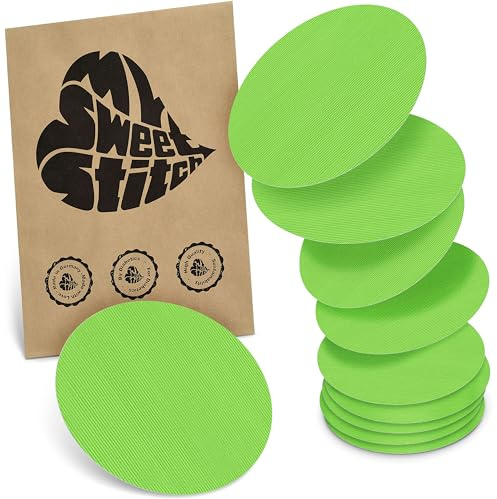 MySweetStitch 10 Fixierpflaster für CGM-Sensoren rund Lime | Hilft gegen vorzeitiges Ablösen, wasserfest und schnell trocknend, hautfreundlich, bis zu 15 Tage Halt