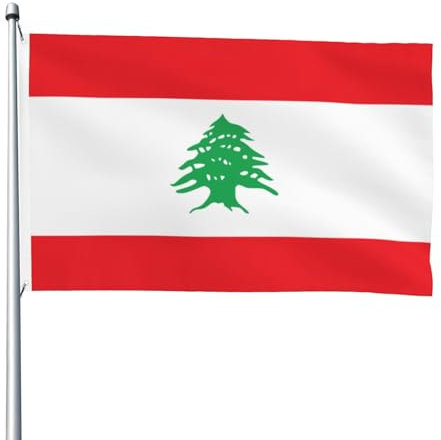 Bandiera del Libano, 1,2 x 1,8 m, doppia faccia, resistente, per esterni e giardino, perfetta per camera da letto e giardino