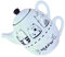 ULTECHNOVO Juego de Tetera de Cerámica Diseño de Gato Adorable Tetera y Taza de Porcelana Adecuada para Decoración para Ceremonias para Inauguración de Casa
