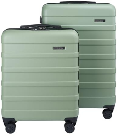 Cabin Max Hard Shell Suitcase Set, 55x40x20 Cabin & Check in Case, 40L | 55x40x20cm, 40L Suitcase Set, Fits Ryanair, EasyJet, Wizz Air, British Airways, Jet2, Vueling, Iberia, Air France, Lufthansa