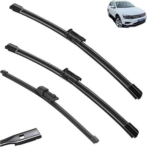 LANAZU Scheibenwischer Front für VW Tiguan MK2 2017-2020, Flüsterleise Wischerblätter Set Vorne Wischblattausführung Einfache Montage