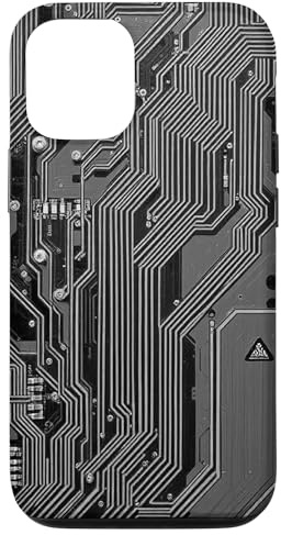 Detailed motherboard schematic with electronic circuits Case for iPhone 12/12 Pro