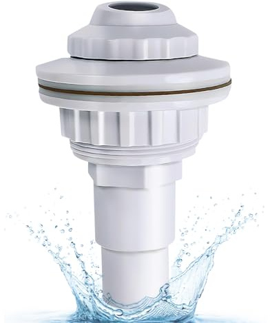 AIEDECOPT Pool Einlaufdüse Verstellbar, Einlaufdüse Stahlwandpools, Einlaufdüse Pool Düse 32mm, Düse Pools Auslassdüse, Pools Rücklaufdüse mit Schwenkbarem Kopf für Schlauchanschluss 32mm/38mm