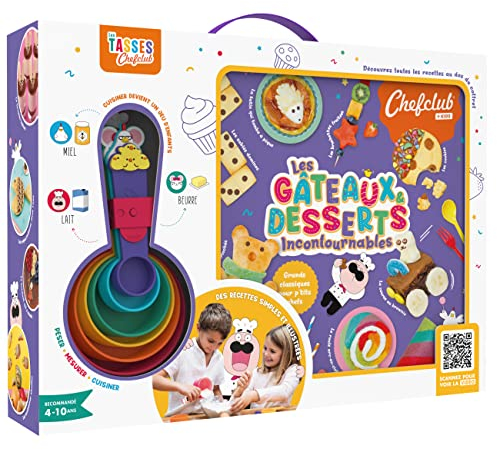 Chefclub Kids - Le Livre des Gâteaux & Desserts incontournables - Livre de Cuisine - Les grands classiques pour les p’tits chefs avec les Tasses enfants