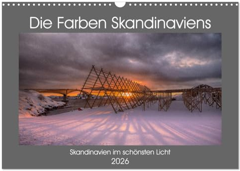 Die Farben Skandinaviens (Wandkalender 2026 DIN A3 quer), CALVENDO Monatskalender: Eindrucksvolle Lichtstimmungen Skandinaviens (CALVENDO Natur)