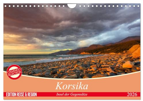 Korsika - Insel der Gegensätze (Wandkalender 2026 DIN A4 quer), CALVENDO Monatskalender: Korsika ist Romantik, Schönheit, Stille und Abenteuer. (CALVENDO Orte)