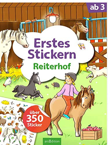 Erstes Stickern – Reiterhof: Über 350 Sticker | Erstes Stickerheft für Kindergarten-Kinder ab 3 Jahren