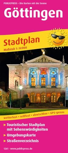 Publicpress Stadtplan Göttingen 1:14.000: Touristischer Stadtplan mit Sehenswürdigkeiten und Straßenverzeichnis. 1:14000 (Stadtplan: SP)