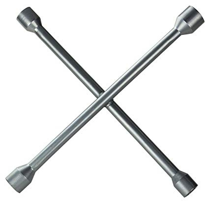 DEMA Radkreuz RK 14, Kreuzschlüssel, Radkreuzschlüssel 17/19/21/23 mm, Radmutternschlüssel, Reifenwechsel Werkzeug
