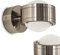 LED Wandlampe Indore, Wandleuchte aus Metall/Glas in Nickel-matt, Wandstrahler 2-flammig mit Lichtkegel, 6 Watt, 600 Lumen, 3000 Kelvin, Innenwandleuchte m. Up&Down-Effekt, für das Badezimmer geeignet