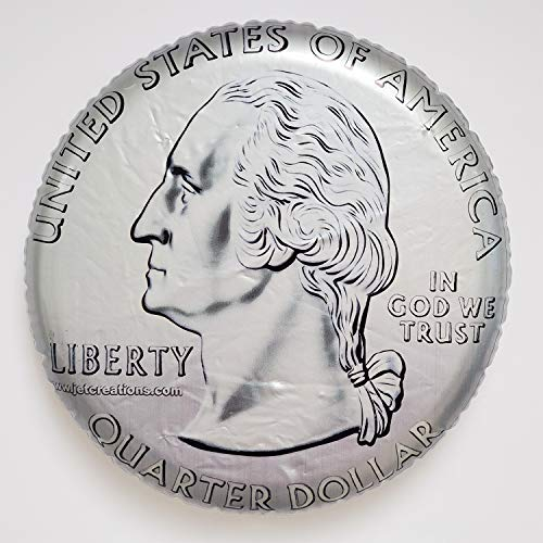 Jet Creations Aufblasbare Frisbee Quarter Dollar