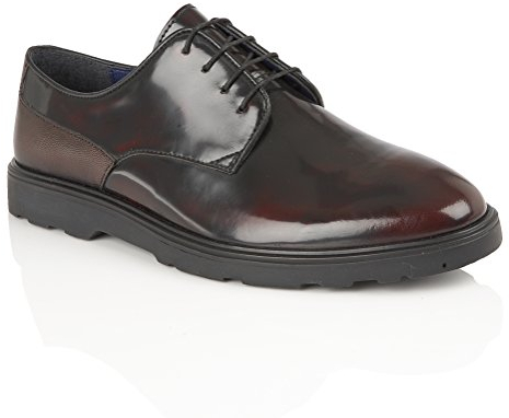 Silver Street London Herren Ruskin Leder Modische formelle Derby-Schuhe in den Größen 7 bis 12, Ochsenblut, 12 UK/46 EU