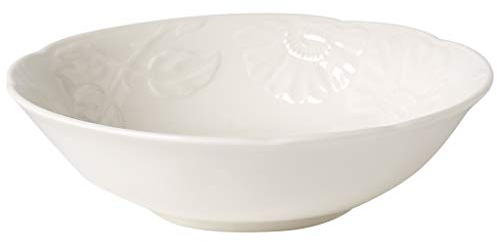 Villeroy & Boch Rose Sauvage Blanche Plat creux, Porcelaine Premium, Blanc