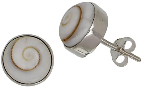 I-be, Shiva Eye Ohrstecker rund, 925 Silber, 358301