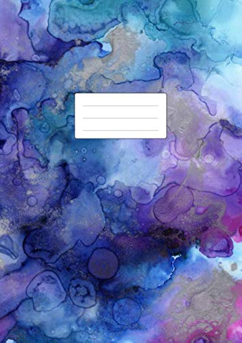 NOTIZBUCH A4 KARIERT: 110 Seiten ohne Rand | ganzseitig kariertes Papier | Perfekt als Journal Block, Schulheft, Tagebuch, Rechenheft | Lineatur 22 Heft | Aquarell Cover