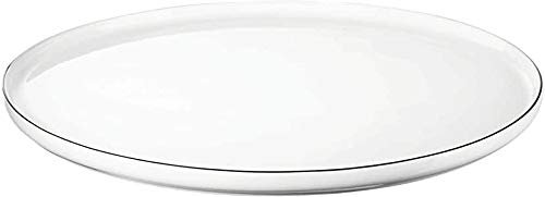 EKM Living ASA Dessertteller -oco- mit schwarzem OCOLIGNE D. 21 cm 2032113 ! Vorteilsset beinhaltet 2 x den genannten Artikel und Set mit 4 Edelstahl Strohhalme