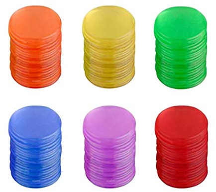 TOYANDONA 300 Stück Bingo Zählchips Bunte Plastik Runde Mahjong Token Spiel Token Poker für Spiel Poker