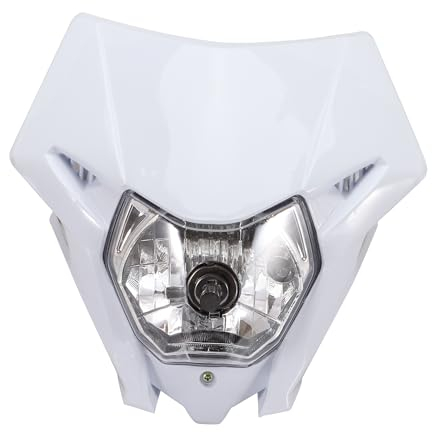 GOOFIT weiß 12V 35W HS1 Motocross Super Moto Scheinwerfer Ersatz für CRF150L Gute Enduro Motocross Trails Streetfighter Kontrollleuchten Verkleidungsbeleuchtung Scheinwerfer Frontabdeckung