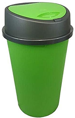 KetoPlastics KITCHEN BIN 45 Liter 45 Litre 45L TOUCH BIN Colour Bin for Home Garden Office School Kitchen Bathroom Top Bin Portable Pedal Bin Removable Lid - APPLE GREEN