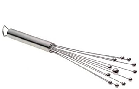 TOSSPER 1pc en Acier Inoxydable À Billes Fouet, Mélange Eggbeater avec L'acier Inoxydable À Billes, Accessoires De Cuisine pour Cuisson Blending Fouettant Cuisson Agitation