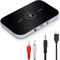 BaofuA Transmetteur Bluetooth pour TV Emetteur et Recepteur Bluetooth 5.0 2 en 1 Transmetteur Récepteur Bluetooth Audio avec RCA & 3,5 mm pour TV / Ordinateur / Écouteurs / Orateur Noir