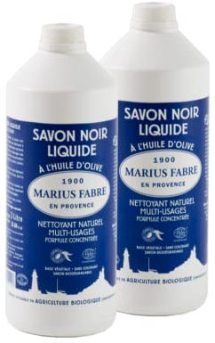 MARIUS FABRE | Lot de 2 Savons Noir à l'Huile d'olive liquide | 2 X 1L LAVOIR | 1NL