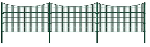 Doppelstabmattenzaun MORATA Tal Höhe: 120 cm/Länge: 10 m ohne Eckpfosten I Gartenzaun, Mattenzaun