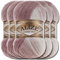Alize 5x 100g Angora Gold Batik Premium Schurwolle mit Farbverlauf Wolle Strickgarn Baby Babywolle Akzente Accessoire zum Häkeln Stricken Kleidung (5698)