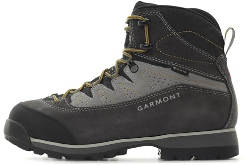 GARMONT LAGORAI GTX Herren,Männer Trekkingstiefel,Wanderstiefel,Echtleder,leicht,Wasserdicht,trainingsschuhe,Dark Grey/Dark Yellow,44 EU / 9.5 UK
