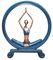Milisten Yoga-Mädchen Harz-Statue Yoga-Frau Im Kreis Sitzend Figur Meditierend Yoga- Statue Skulptur Modern Ästhetisch Dekoration Für Bücherregal Büro Desktop A