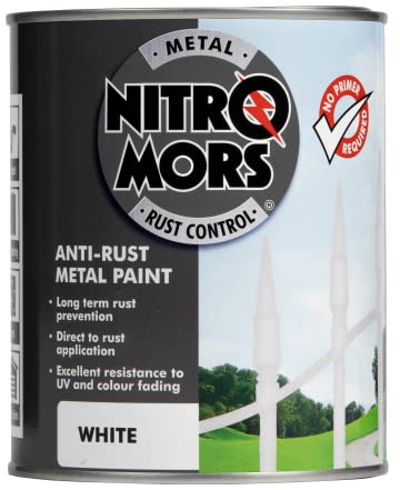 Nitromors Smooth Metal Paint While UV Resistant Durable Rust Protection for Metal Doors, Furniture & Gates, No Primer Needed 750 ml