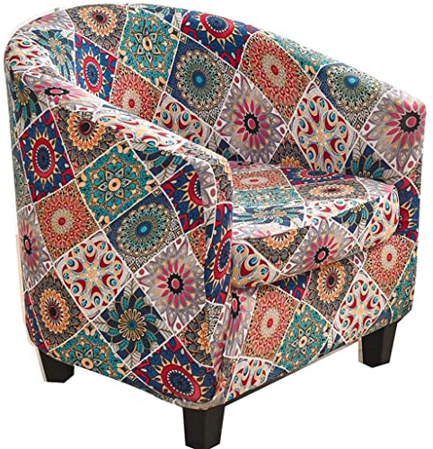 Sesselhusse Sesselbezug 2-teiliger Sesselschoner Sesselüberwurf Jacquard Elastisch Stretch Sofahusse Husse für Clubsessel Loungesessel Cocktailsessel mit Kissenbezug für Tullsta ( Color : #25 )