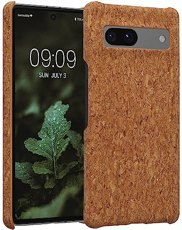 kwmobile Schutzhülle kompatibel mit Google Pixel 7a - Hülle Kork - Handyhülle - Handy Case Cover Hellbraun