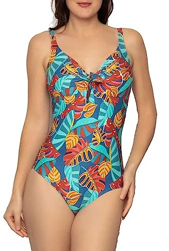 Costume Intero Sfoderato Senza Ferretto in Coppa D LA Foglia FBB9254 - Antigel (Taglia 3D)