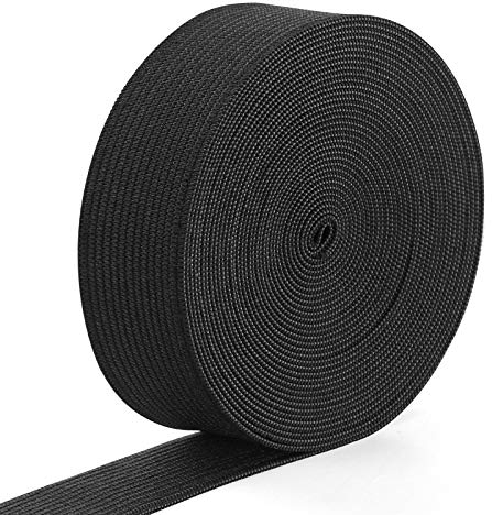 Sbivih Gummiband Elastisch Band Gummizug 25mm 30mm 40mm 50mm Breit DIY Handwerk Nähzubehör (5mx30mm, Schwarz)