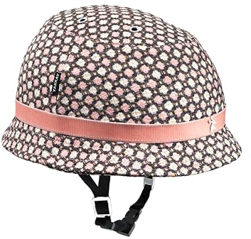 YAKKAY Tokyo Rose Cover + Helm | Größe M | Fahrradhelm Cover & Smart Two Fahrrad Helm Set | Öltuch Helmmütze für Damen & Herren | Tauschbarer Helmüberzug aus beschichteter Baumwolle