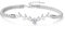 Geweih Armband 925 Silber Damen,Geflochten Seil Zirkonia Verstellbar Liebes Armbänder Reh Kitz Sikahirsch Hirsch Glücksarmband Schmuck Geschenke für Frauen Frau BFF Teenager Kinder Mädchen Weihnachten