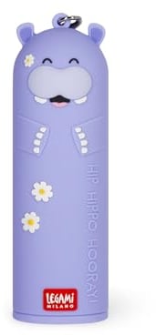 Legami - Caricabatteria Portatile - My Super Power, Ricarica 2 Dispositivi Contemporaneamente, Cavo USB Tipo C Incluso, Power Bank Portatile, Diametro 3,5 cm, Altezza 11,60 cm, Hippo