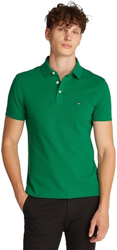 Tommy Hilfiger Herren Poloshirt Kurzarm 1985 Slim Fit, Grün (Nouveau Green), 3XL