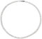 UNSHINEBAR Kette für Herren und Damen - Streetwear Iced Out Tennis Chain aus Edelstahl und 18K Gold - Wasserfeste Halskette - 5mm Breite (50cm, Silber)