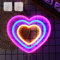 WIOSOUL Herz Neonschilder,LED Neonlichter mit 2 Haken,Neon Sign NeonlichtSchild,rosa Neon Schild Led Light USB-/batteriebetriebenes LED Nachtlicht Love Neon Light für estival,Hochzeit Dekoration