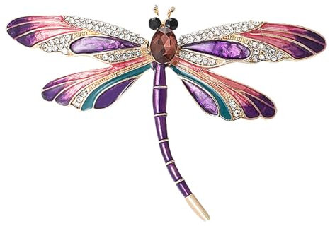Broche Libellule - Broche Libellule en Alliage | Broche Dragon Nœud Papillon | Bijou Libellule Léger | Broche Animal Facile à Utiliser pour Noël, Fête des Mères, Thanksgiving, Anniversaire, Siehe