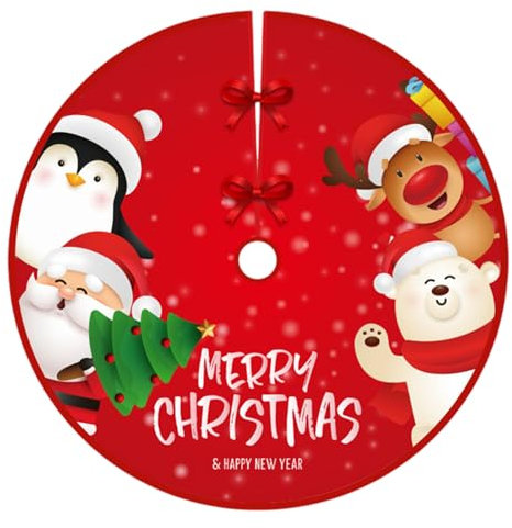 Gonna Albero di Natale,Tappeto Decorativo con Albero di Natale,Tappetino per Copertura Base Albero di Natale,per Decorazioni Natalizie per Feste di Natale,Decorazioni Natalizie