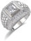 Volldiamant-Ring Hip-Hop Punk Wasserbohrer Iced Out Goldring für Herren handgefertigt zierlich glitzernd silbern Diamant Herrenringe Boss kubanischer Stil für Männer Edelstahl Zirkon