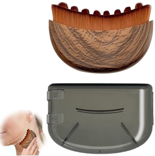 DONGTATA Cepillo Facial Drenaje Linfatico Masajeador Suave Piel Sensible Cepillo Seco Esculpir Barbilla Mandibula Diseno Ergonomico Caja Soporte de absorción magnética al vacío (Style-1)